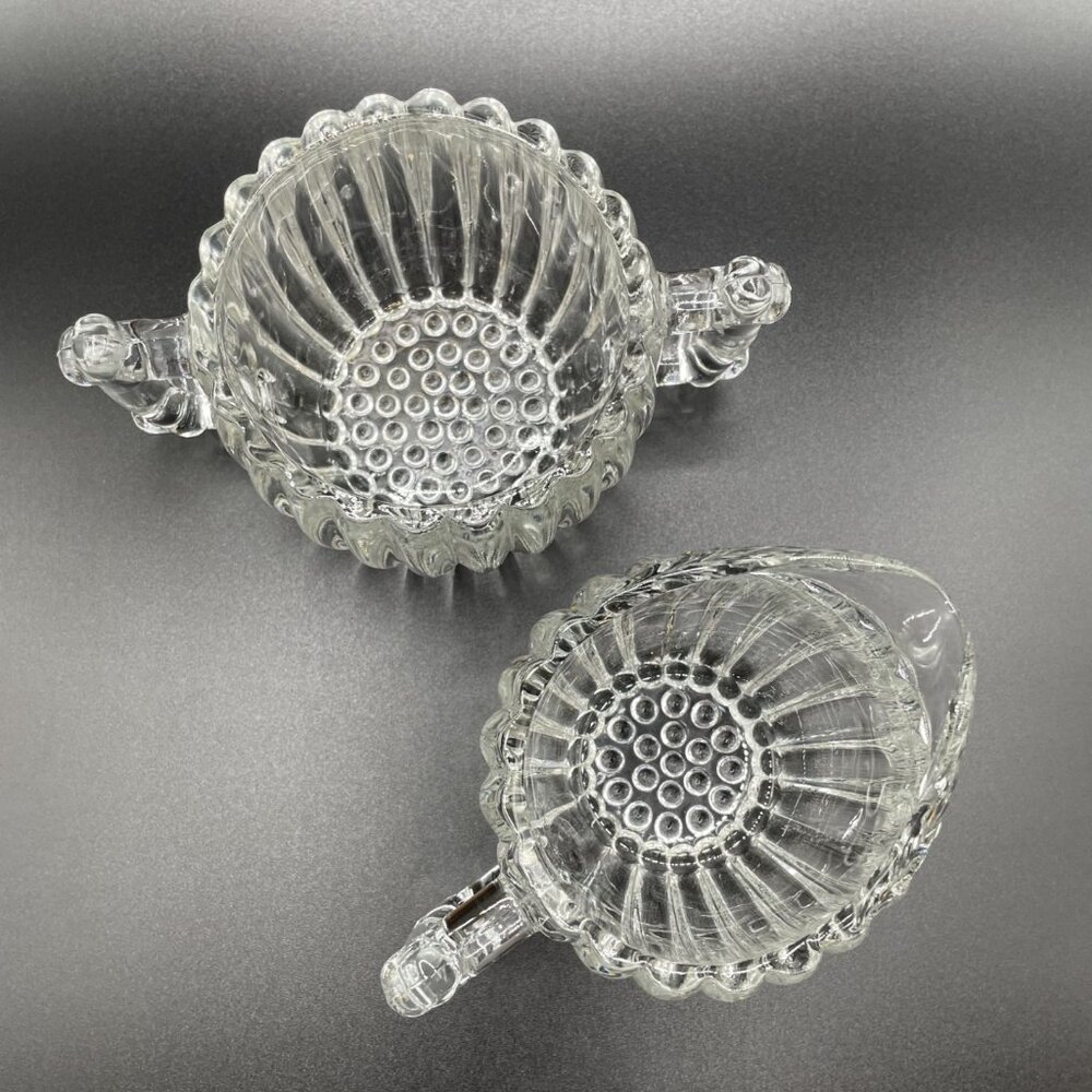 Vintage National Glass Jeannette Sugar/Creamer Set